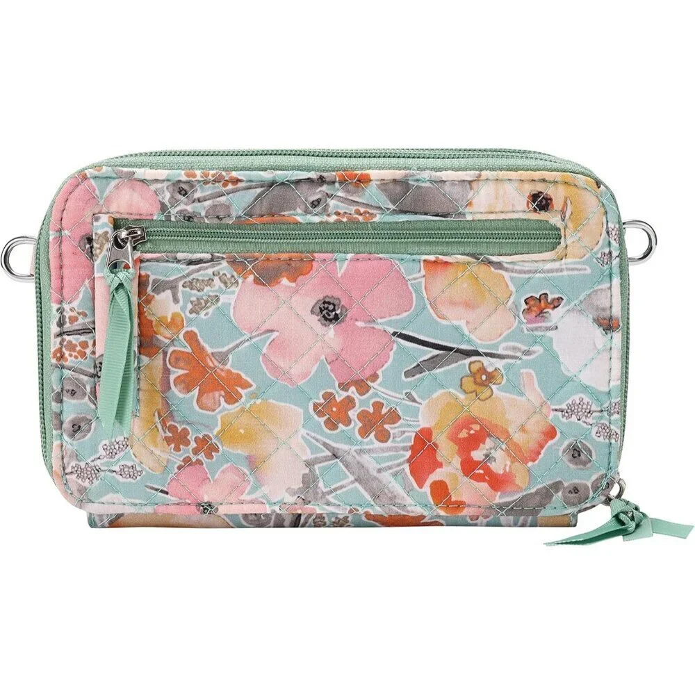 Cotton Quilted Crossbody Wallet Purse Clutch Women's Fashion Accessories